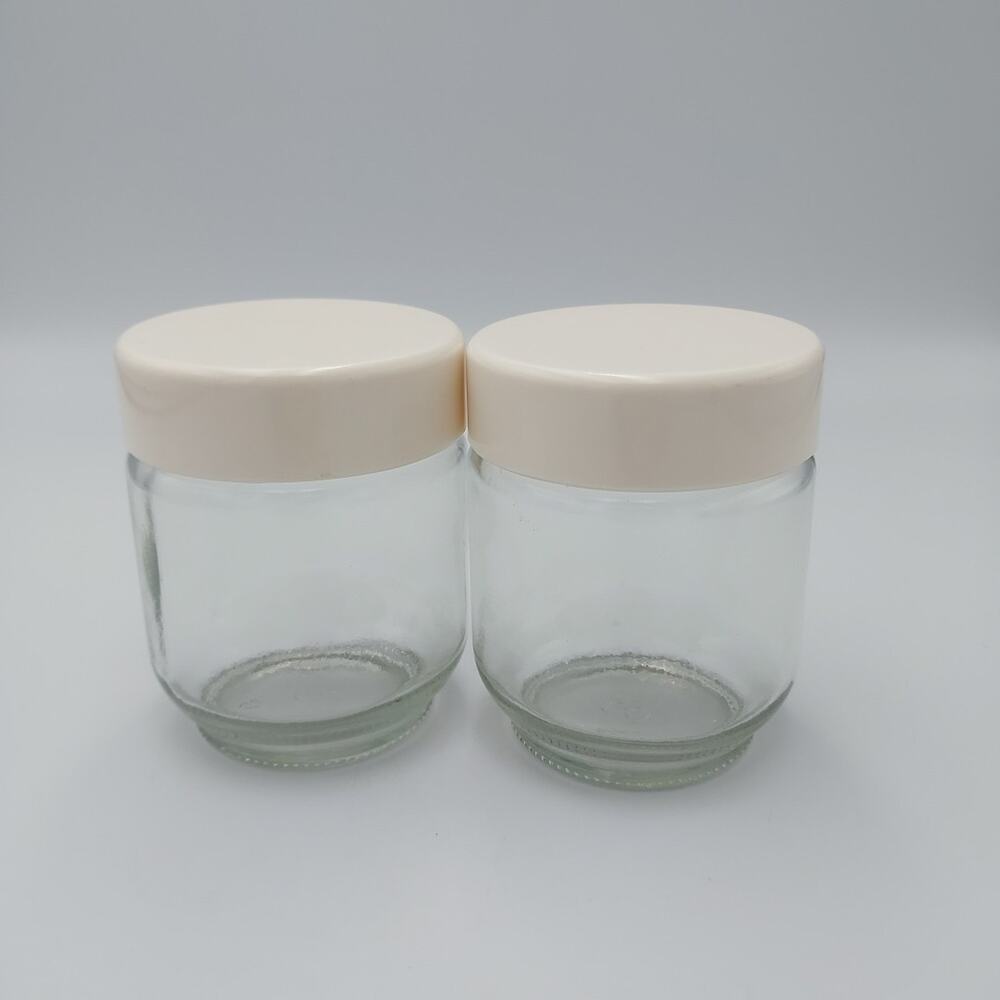 2 Euro Cuisine Yogurt Maker YM80/YM100‎ Replacement Screw Top Glass Jar